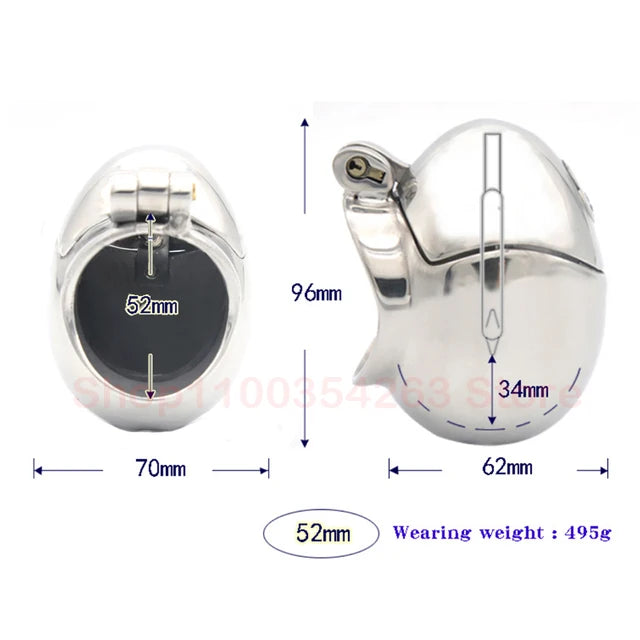 Stainless Steel Fully Restraint Male Chastity Devices With Thorn Ring,Scrotum Ball Stretcher,Metal Cock Cage,BDSM SexToy For Men