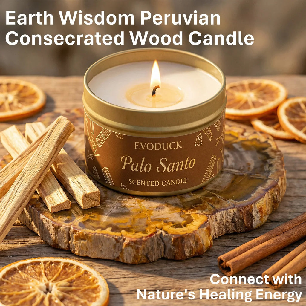 Candele profumate al Palo Santo, Palo Santo premium, candela purificante per elevare l'energia, ideale per la meditazione, regali invernali, regalo per donna