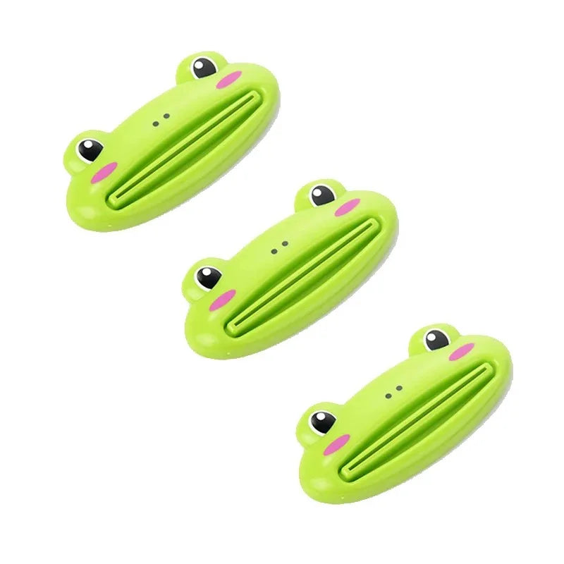 New Type Squeezer Cute Cartoon Manual Toothpaste Squeezer Cute Frog Animal Shape Cleanser Manual Press Lazy Essential Set