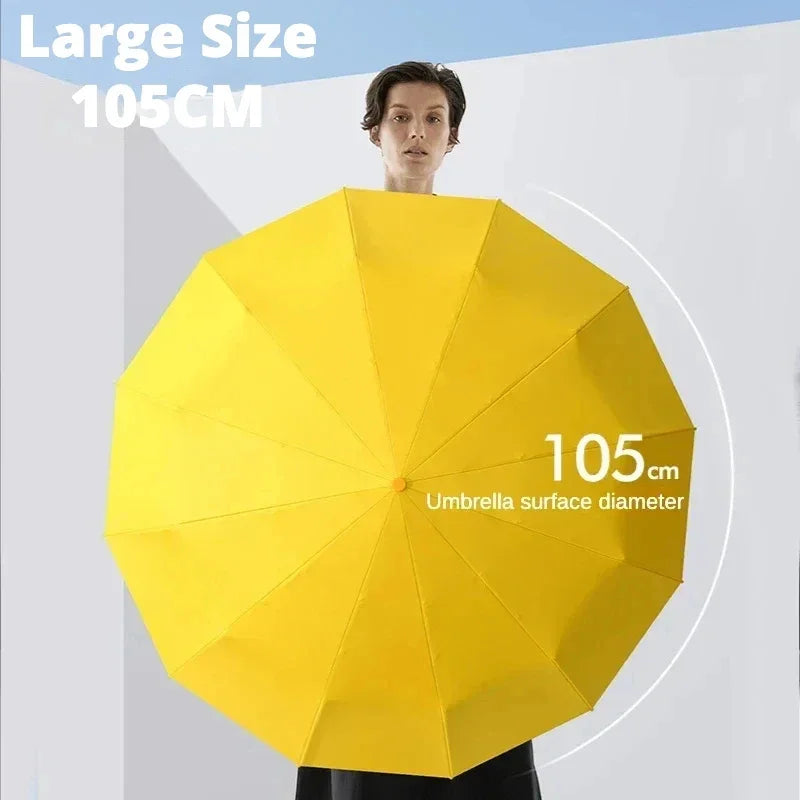 Super Strong Windproof Automatic Umbrella for Men and Women 72 Bone Large Rainproof Sun UV Protection Folding Rain Umbrellas