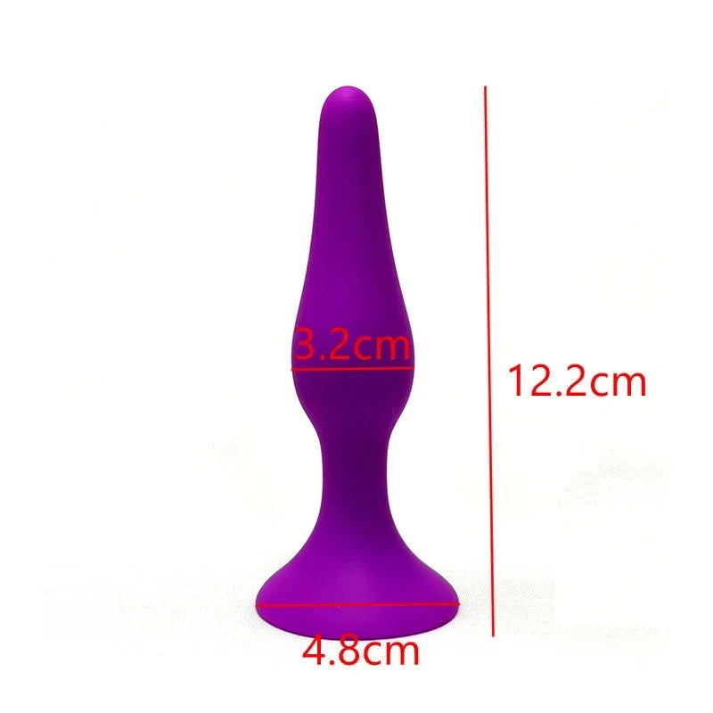 Multi-size Silicone Butt Plug Dilator G-spot Massage Toy Suction Cup Design Adult Personal Products