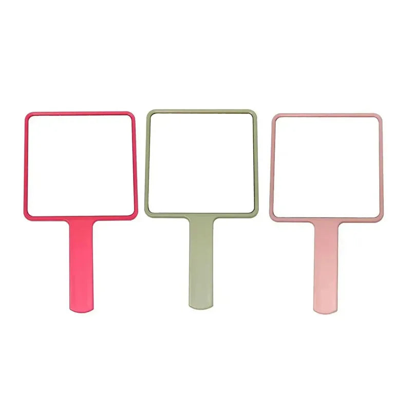 1/2/3pcs Eyelash Extension Handheld Makeup Mirror Square Makeup Vanity Mirror With Handle Hand Mirror SPA Salon Compact Mirrors