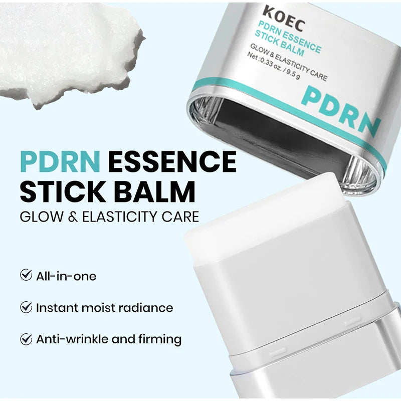 Korean Skincare PDRN Collagen Essence And Glow Stick Balm Set Firming Moisturizing Face Hydrate Nourishing Lightweight Efficient