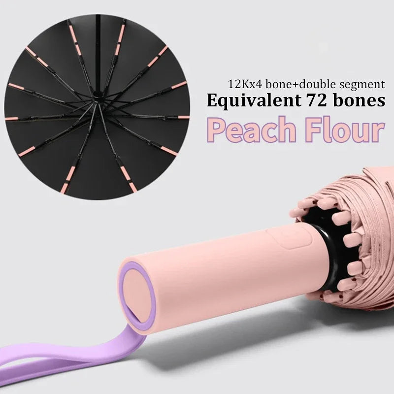 Super Strong Windproof Automatic Umbrella for Men and Women 72 Bone Large Rainproof Sun UV Protection Folding Rain Umbrellas