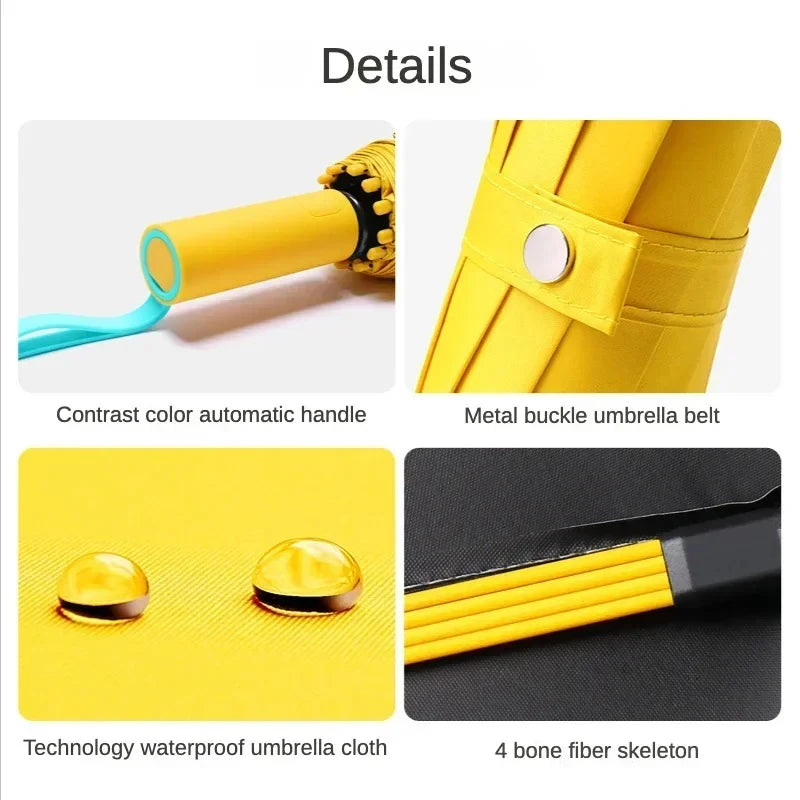 Super Strong Windproof Automatic Umbrella for Men and Women 72 Bone Large Rainproof Sun UV Protection Folding Rain Umbrellas