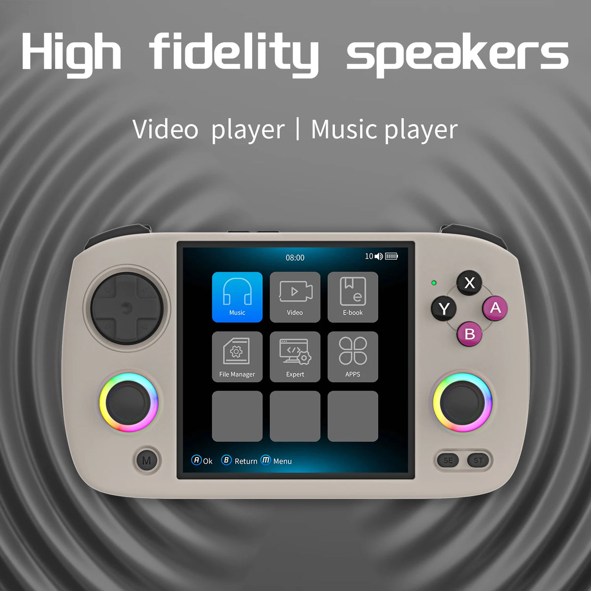 Anbernic RG CubeXX Handheld Game Console 3.95" IPS Screen Linux64-bit Retro Gaming Console Supports HD-Connection WiliWili Ebook