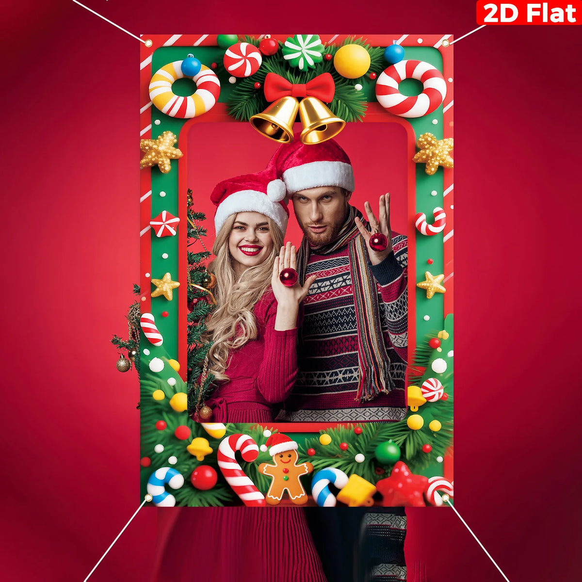 Christmas Photo Booths Merry Christmas Decoration for Home Pendant Xmas Backdrop Ornament Navidad Natal New Year Gift