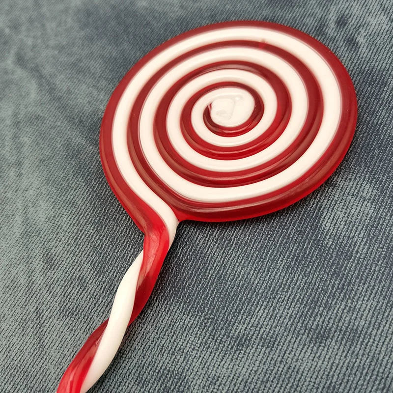 16cm Longth Candy Simulation Red And White Plastic Lollipop Merry Christmas Tree Home Decorations New Year Small Accessories