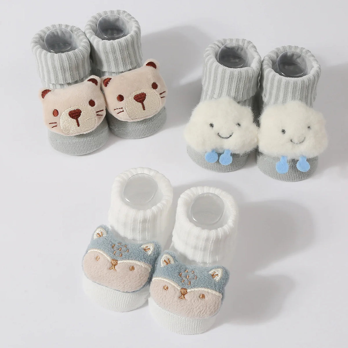 3Pairs/set Baby Socks Girls Boys Newborn Accessories Cartoon Animals Kids Gift Clothes Child Infant Stuff Cotton Breathable Sock