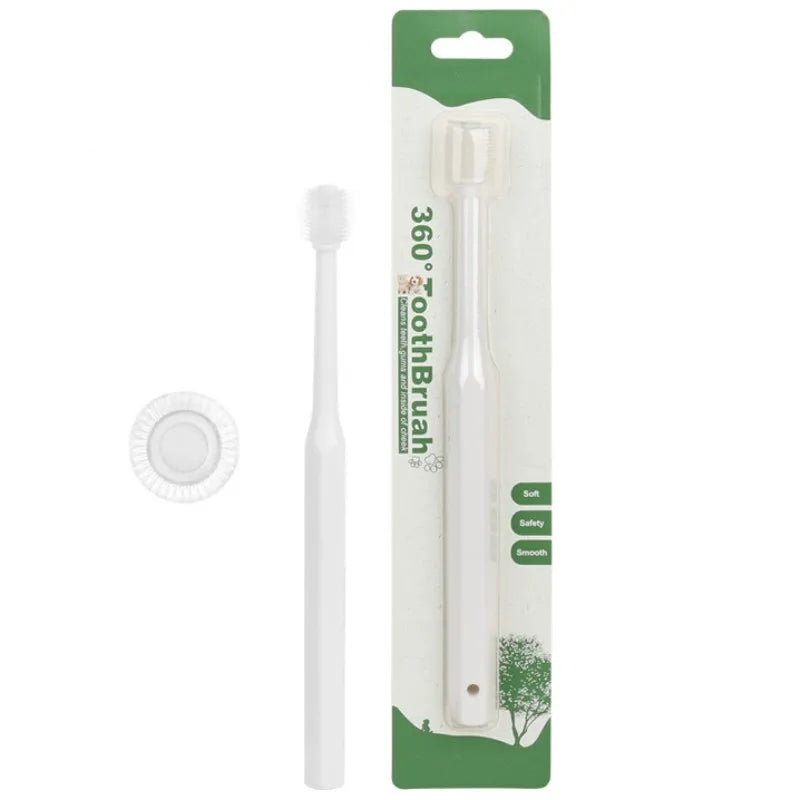 360-Degree Pet Toothbrush Dog Toothbrush Dog Teeth Cleaning Soft Bristle Cat Toothbrush Small Head Dog Toothbrush Pet Products