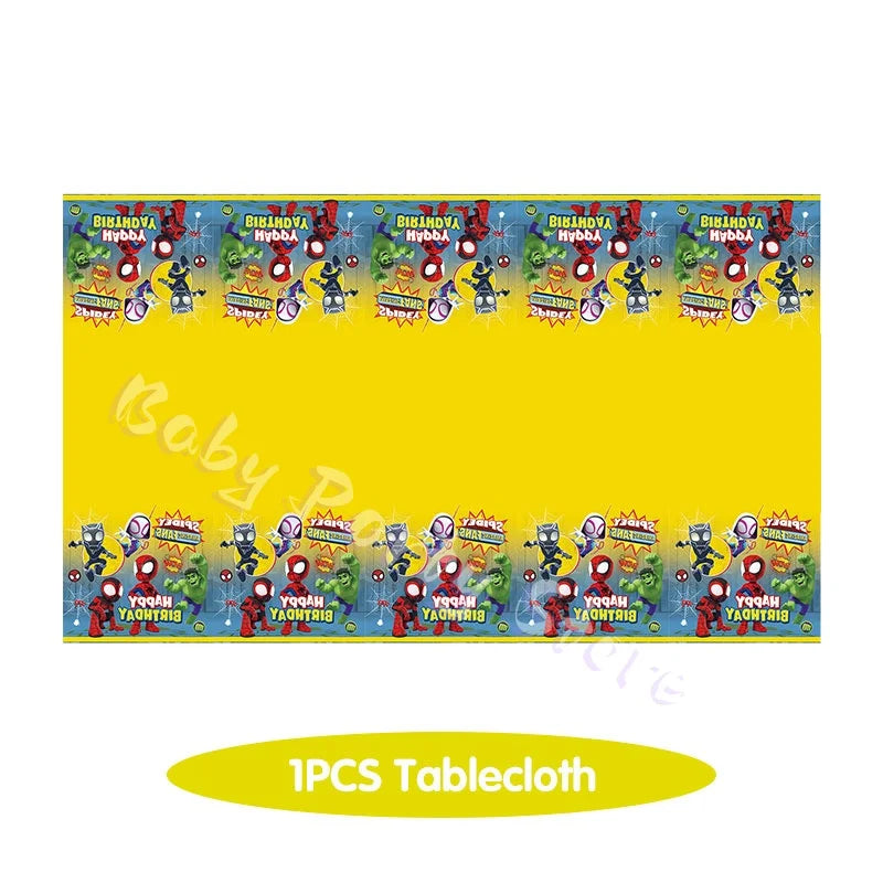 Spider And His Amazing Friends Birthday Decorations supplies Kit Plates Cups Tablecloth Backdrop Balloons Party decor gifts