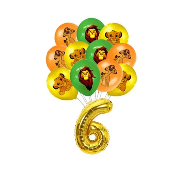 Simba Lion King Birthday Party Decorations Disposable Tableware Balloon Tablecloth Napkin Cup Cake Topper for Kids Baby Shower