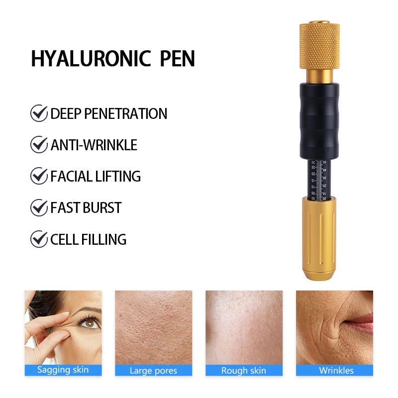 LESEN 0.3/0.5ML Adjustable Pressure Pen Meso Injection Gun Hyaluronic Acid Pen for Lip Filler Acid Syringe Atomizer Reduce