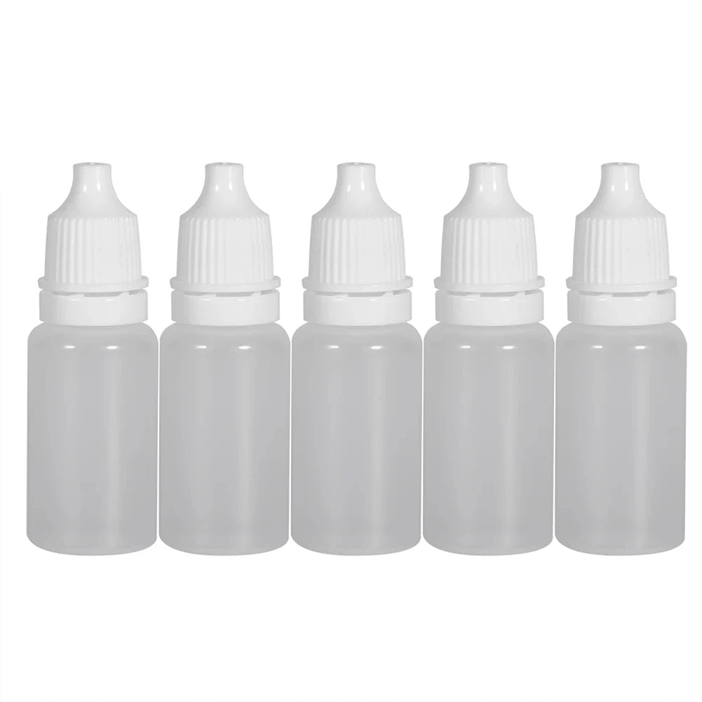 50/100PCS Plastic Dropper Bottle 5ml/10ml Portable Squeezable Semi-transparent Empty Refillable Bottles Travel Liquid Containers