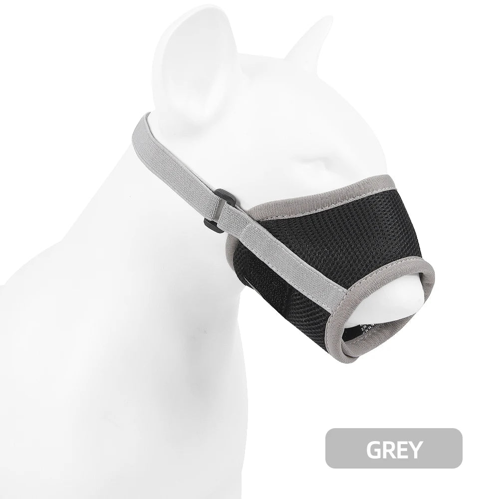 Dog Muzzle Anti Barking Pet Adjustable Anti-Bite Puppy Breathable Soft Dog Mouth Cover Elastic Strap Pet Supplies Basket Muzzle