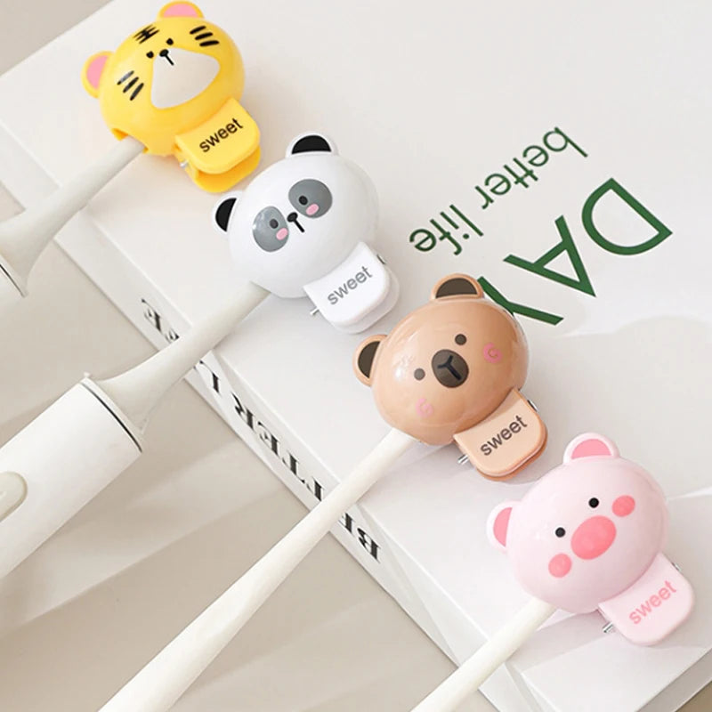 1/2pcs Animals Toothbrush Head Cover Clips Capibara Household Travel Portable Electric Toothbrush Dustproof Head Protector Cap