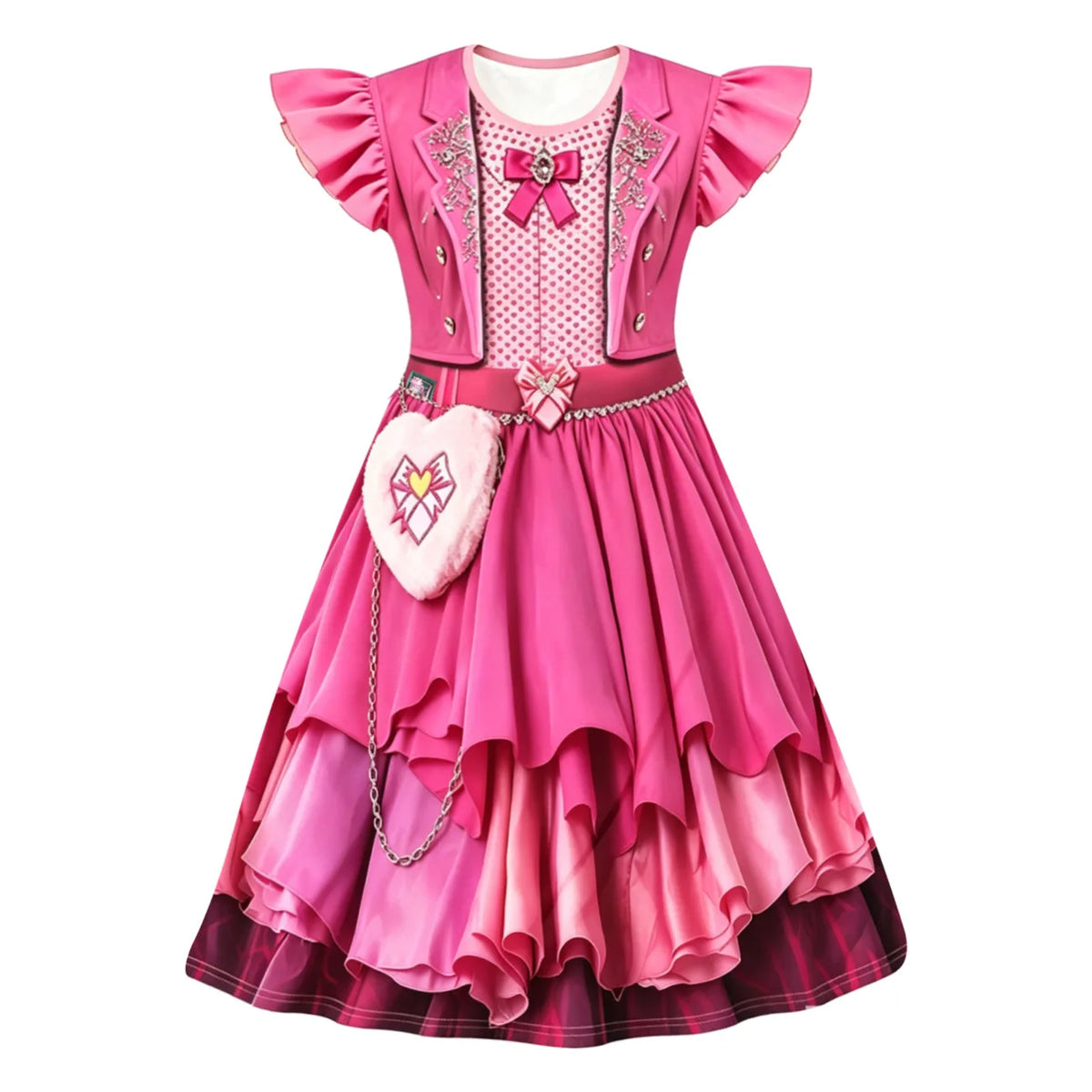 Halloween Descendants5 Costume Mal Costume Girls Evie Cosplay Costume Childs Fantasia Halloween Cloth Birthday Party Fancy Dress