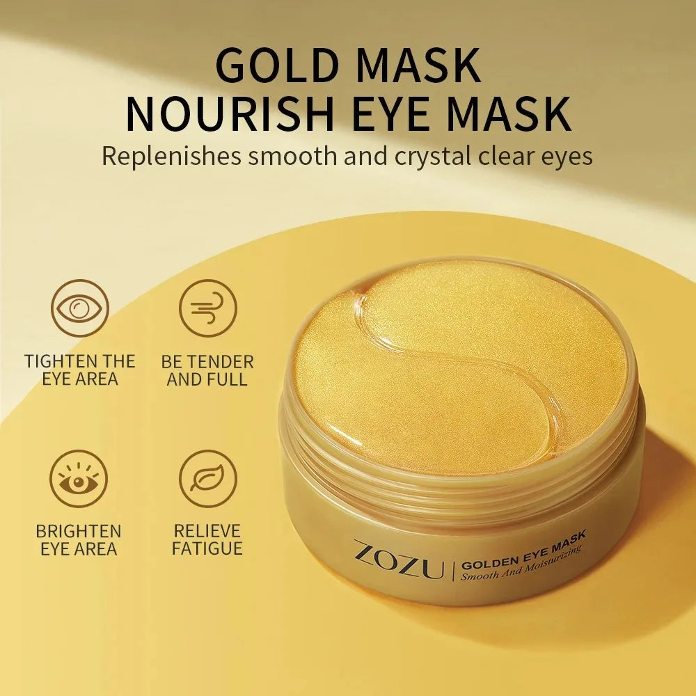 60/120 Pieces Eye Mask Avocado Gold Moisturize Firming Improve Eye Bags Eye Patches Anti Wrinkle Eye Patches for Dark Circles