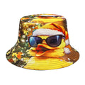 Duck Print Panama Summer Sunscreen Sun Hat Women Men Suitable for Daily Wear Bucket Hats Travel Fashion Decorate Fisherman Hats