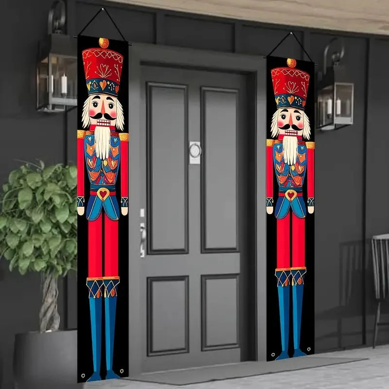 Christmas Door Decoration Merry Christmas Banner Decor for Home Hanging Xmas Ornament Navidad Happy New Year Gift