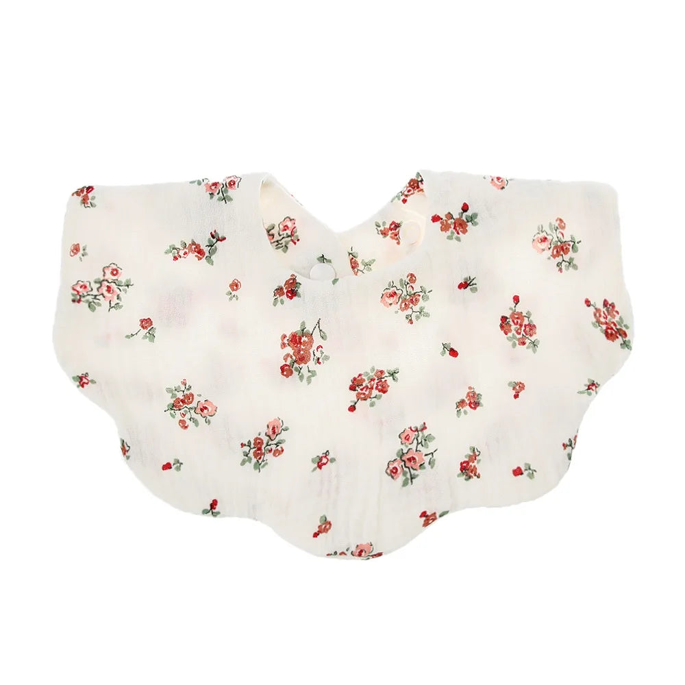 Cotton Soft Baby Print Bibs Solid Color Infant Bib Newborn Burp Cloths Bandana Scarf for Kids Boy Girls Feeding Saliva Towel