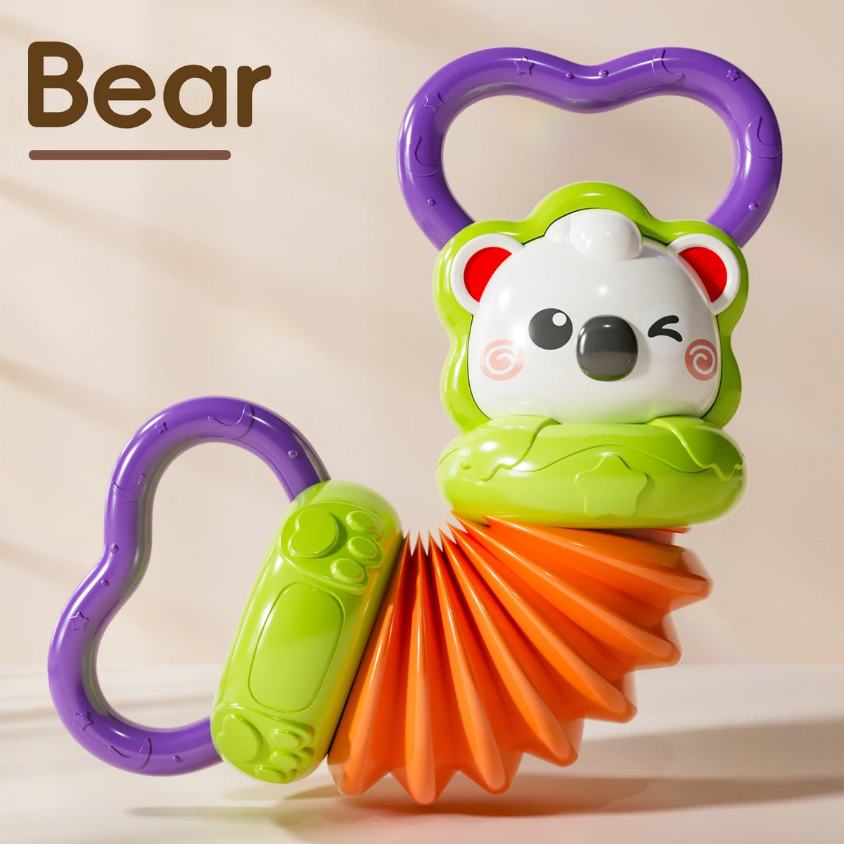 Baby Musical Accordion Toy Stretch Squeeze Animal Early Education Music Sensory Motor Skill Development for 6+ Months Infants