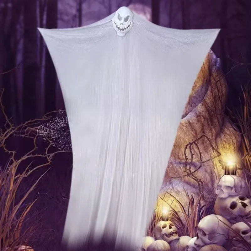 3.3M Halloween Ghost Hanging Decoration with Sound Activated and Glowing Eyes for Haunted House Escape Room Outdoor Prop Decor