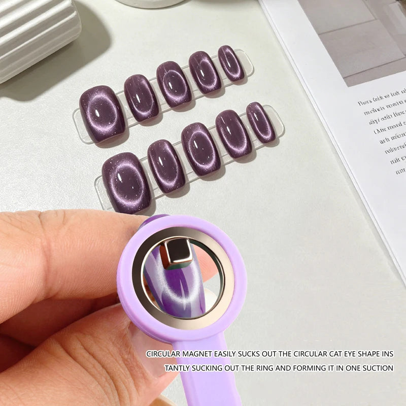 Black Hole Shape Cat Eye Nail Art Magnet Suck Hollow Nail Art Cat Eye Effect Magnet Ring for Magnetic Gel Polish Manicure Tools