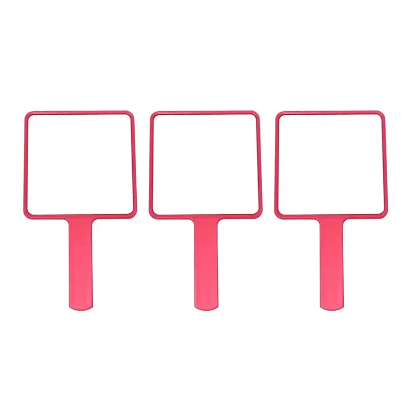 1/2/3pcs Eyelash Extension Handheld Makeup Mirror Square Makeup Vanity Mirror With Handle Hand Mirror SPA Salon Compact Mirrors