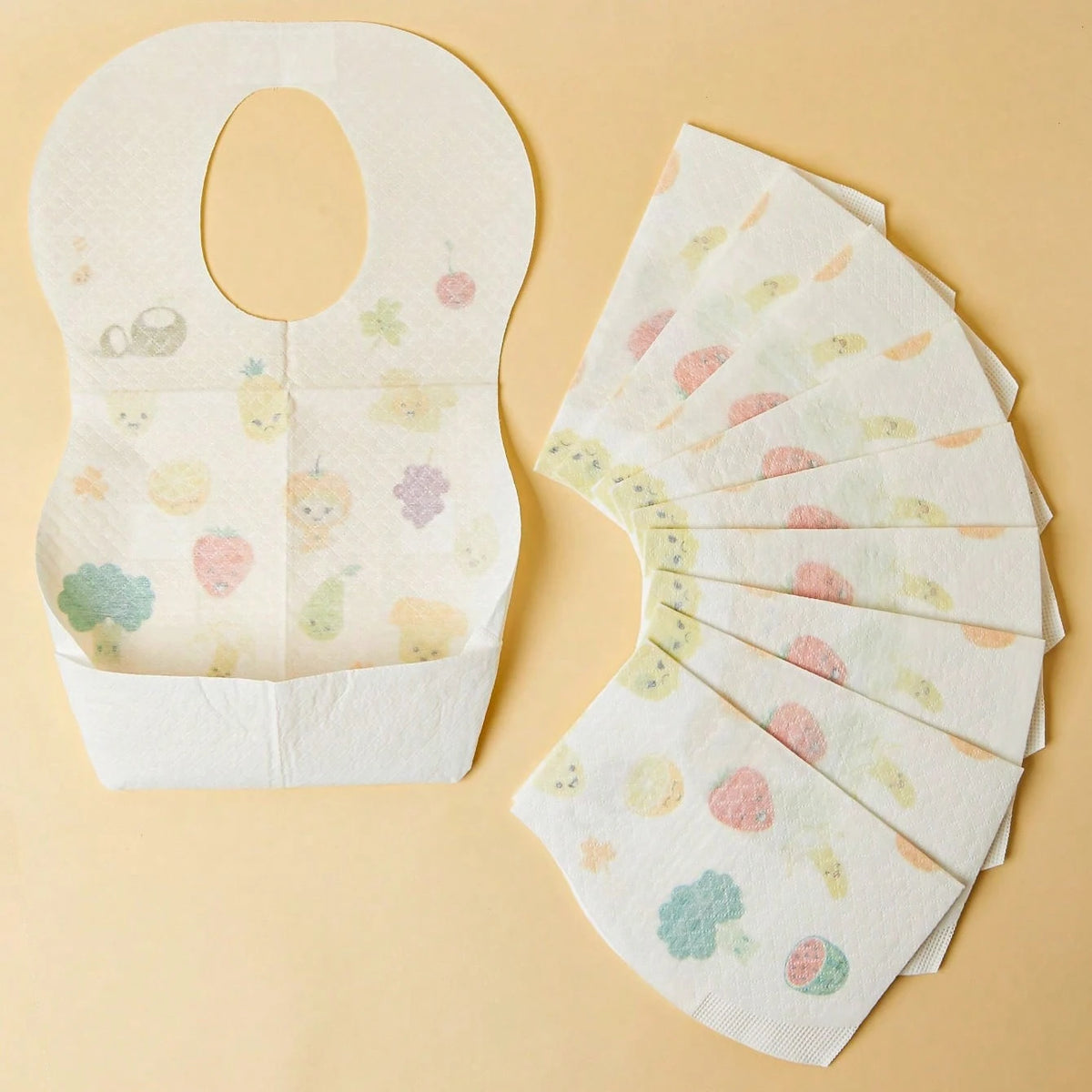 10 Pieces/bag Disposable Baby Bibs, Cute Cartoon Cleaning Bibs, Individual Single Pack, Perfect for Outdoor Travel Picnic