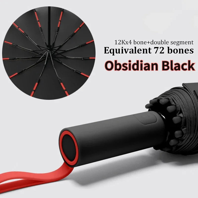 Super Strong Windproof Automatic Umbrella for Men and Women 72 Bone Large Rainproof Sun UV Protection Folding Rain Umbrellas