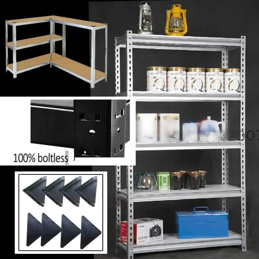 DayPlus Storage Shelving Heavy Duty Adjustable Boltless Garage Metal Shelf, Workshop Shelf, Max Load 875kg,Easy Installation
