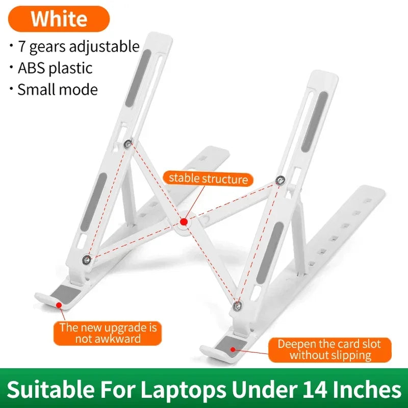 Adjustable Laptop Holder Portable Foldable Computer Monitor Holder Notebook Stand For Macbook Air iPad Tablets Base Accessories
