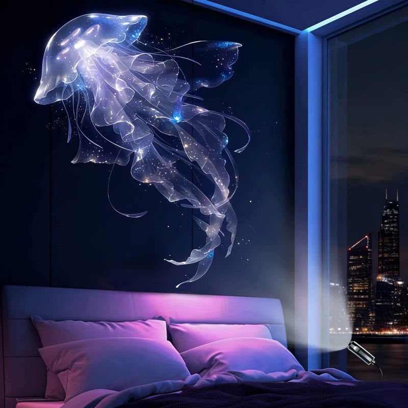 Halloween Decor Projector Lamp USB Powered LED Projection Light with Interchangeable Pattern Slides Adjustable Gooseneck Ambient