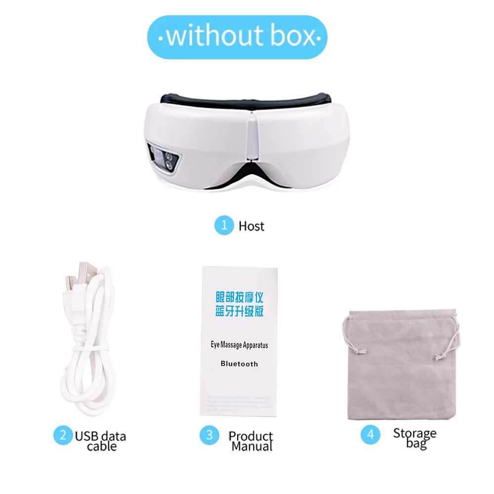 Electric 6D Smart Eye Massager Airbag Compress Vibration Eye Massage Care Instrument Eye Relax Fatigue Bluetooth Music SleepMask