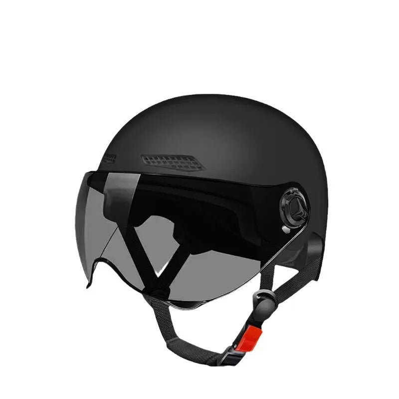Bicycle Safety Helmet 3C Certified Men's and Women's Adult Children Cartoon Electric Bicycle Motorcycle Half Helmet with Goggles