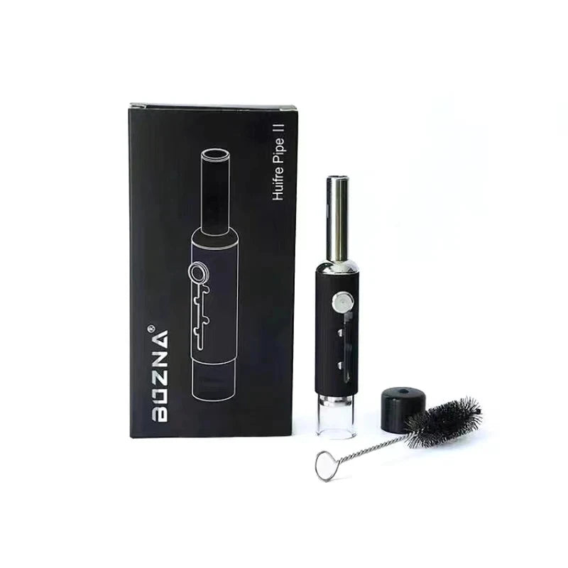 5-Level Adjustable Dry Herb Pipe, Metal Smoking Pipe with Glass Tube, Reusable Durable Tobacco Pipe Smoking Accessories