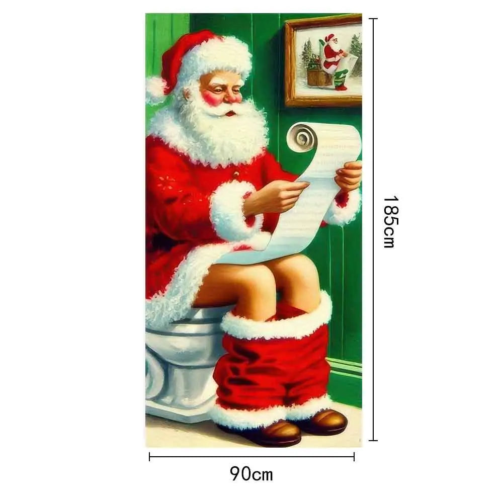 Christmas Door Hanging Banner Merry Christmas Decoration For Home  Navidad Christmas Wall stickers Xmas Gift New Year