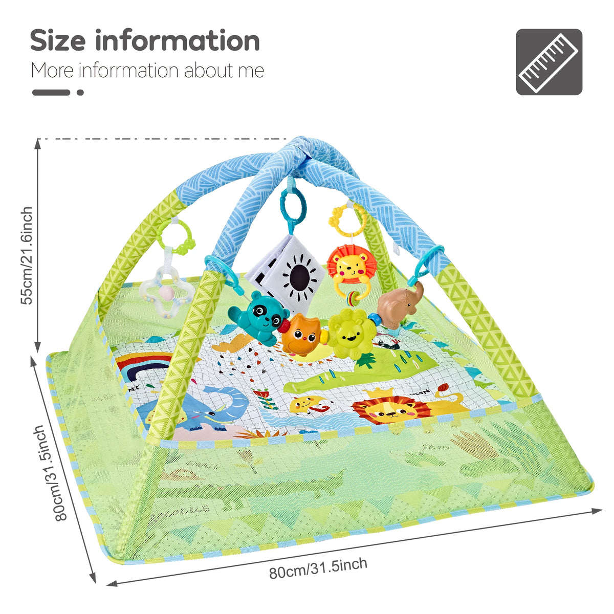 Baby Early Education Puzzle Toys Fitness Frame Sensory Skill Development Game Multifunctional Fence Crawling Mat Educational Toy