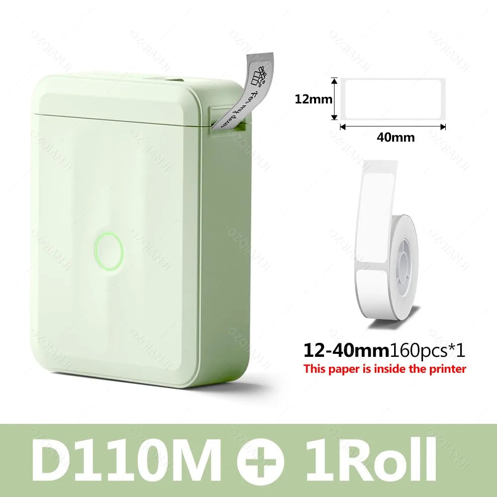 Niimbot D110 Smart Portable Label Printer Mini Pocket Thermal Sticker Maker Self-adhesive Label Papers For Office Home USE