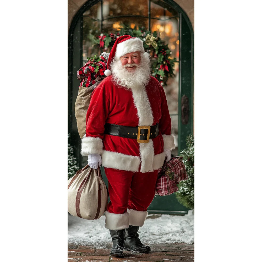 Christmas Door Hanging Banner Merry Christmas Decoration For Home  Navidad Christmas Wall stickers Xmas Gift New Year