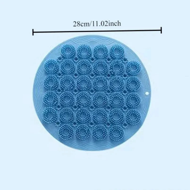 Exfoliating Shower Massage Scraper Bathroom Non-slip Bath Mat Back Massage Brush Silicone Foot Wash Body Cleaning Bathing Tool