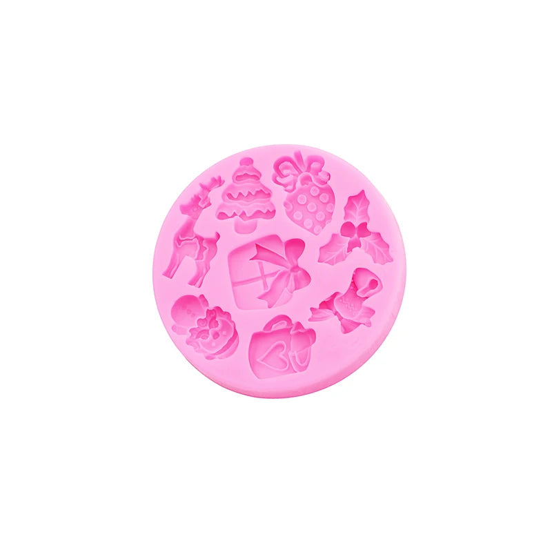 Christmas Series Bells Christmas Tree Snowman Snowhouse Chocolate Cake Silicone Mould DIY Resin Jewellery Accessories Drop Mold