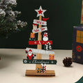 Runto 1pc Wooden Xmas Tree Ornaments Santa Claus Snowman  Merry Christmas Home Decoration New Year Desktop Decor Navidad