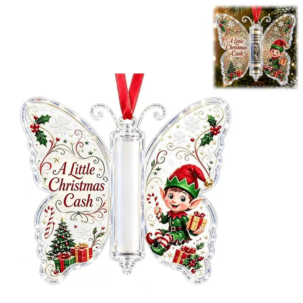 Christmas Hanging Decoration Hanging Christmas Cash Gift Ornament Acrylic Christmas Ornament Acrylic Holiday Party Decoration