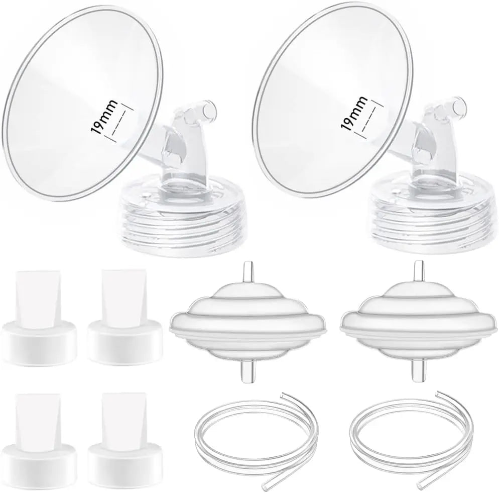 Flange Pump Parts Compatible Spectra S1 S2 9 Breast Pumps Replacement,Include Flange Backflow Protector Membrane Duckbill Valve