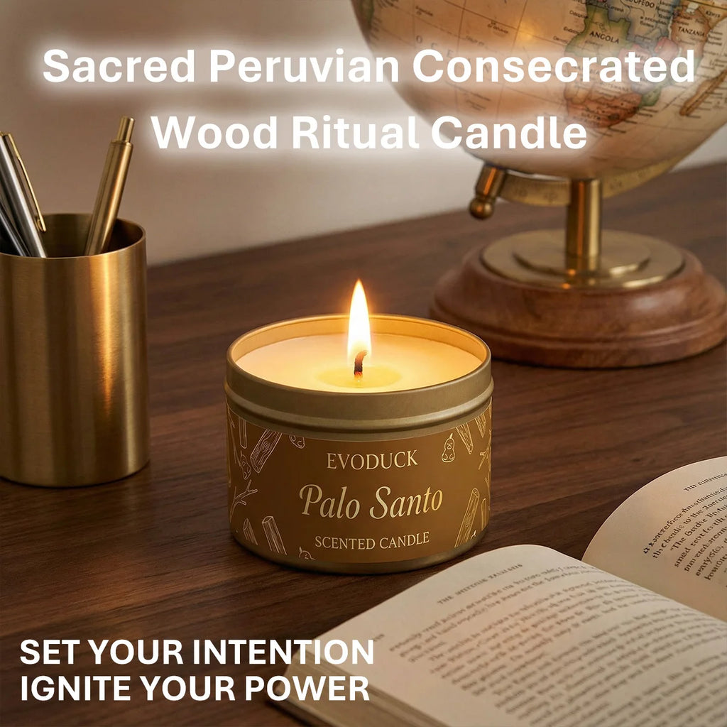 Candele profumate al Palo Santo, Palo Santo premium, candela purificante per elevare l'energia, ideale per la meditazione, regali invernali, regalo per donna