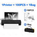 Mini Portable A4 Thermal Printer Bluetooth-compatible Photo PDF Printing Machine Folded Rolls Paper for Office Home Travel