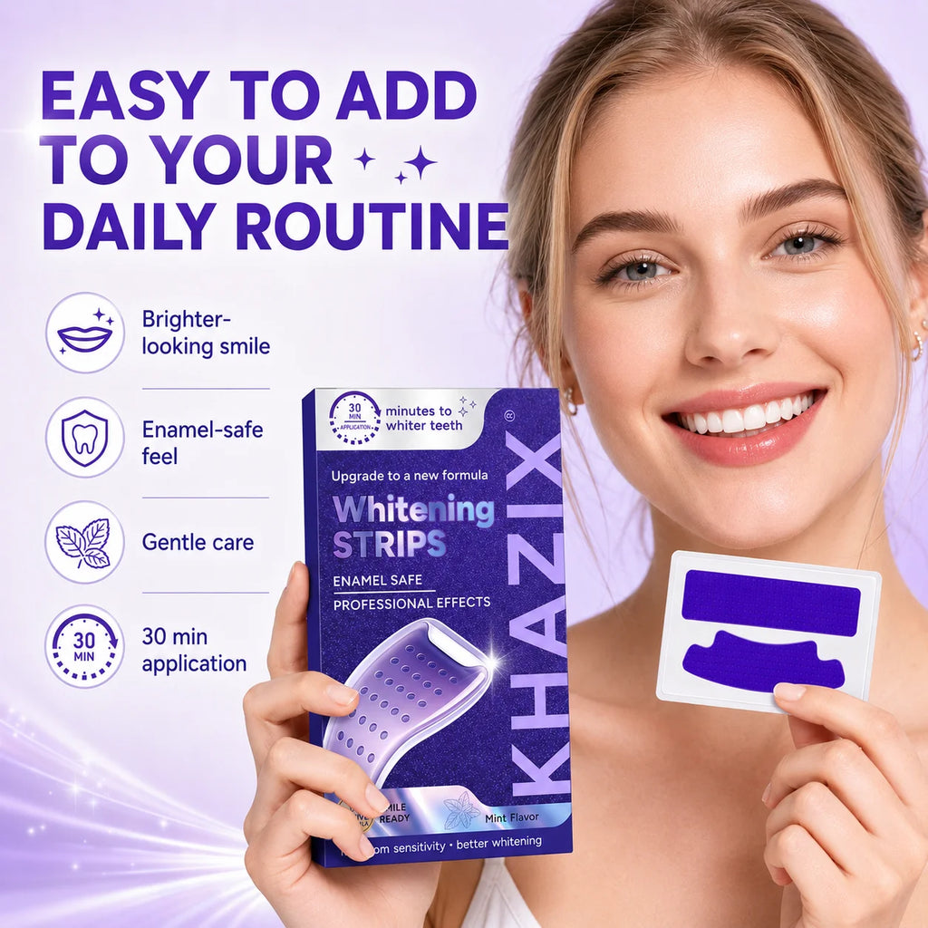 Teeth Whitening Strips Kit 2/3/7PCS, Gentle Purple Whitening Strips for Enamel Care and Brighter Looking Teeth.
