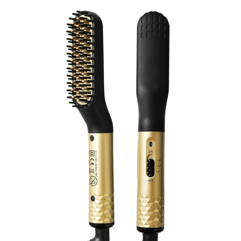 Electric Hot Comb Straightener Multifunctional Quick Heated Men Beard Care Brush Beard Anti-Scald Straightener Comb Hair Tools